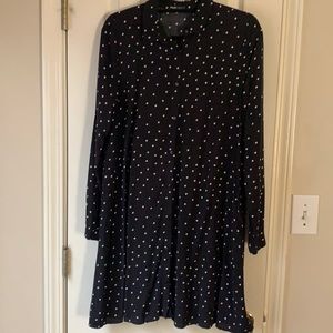 Cropp long sleeved black & white tunic L